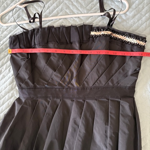 BCBG Black Strapless Beaded Bubble Hem Dress Sz 8 - Picture 5 of 7